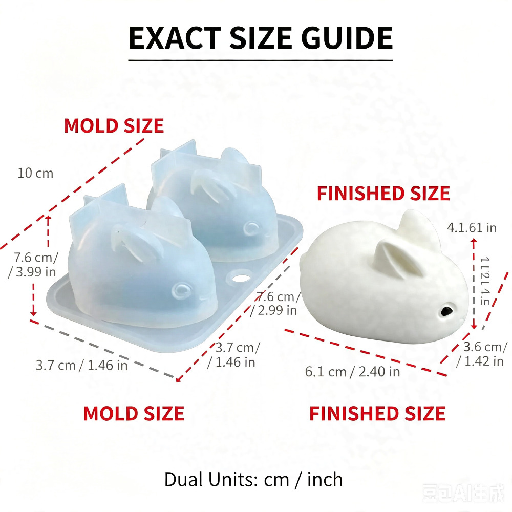3D Mini Rabbit Silicone Mold F - Soap Making Diy review and price