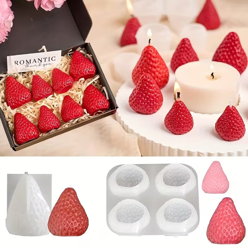 Strawberry Silicone Candle Mol - Soap Making Diy review and price