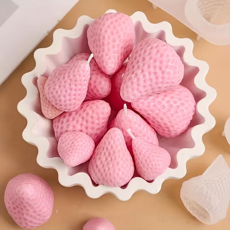 Strawberry Silicone Candle Mol - Soap Making Diy review and price